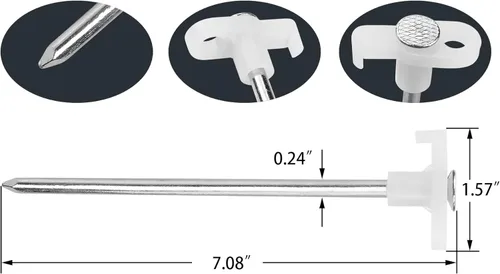 Miniatura 2 de Estacas para tienda de campaña, estacas de acero galvanizado con tapón fluorescente para lanzar, camping, tiendas de campaña (20 unidades)