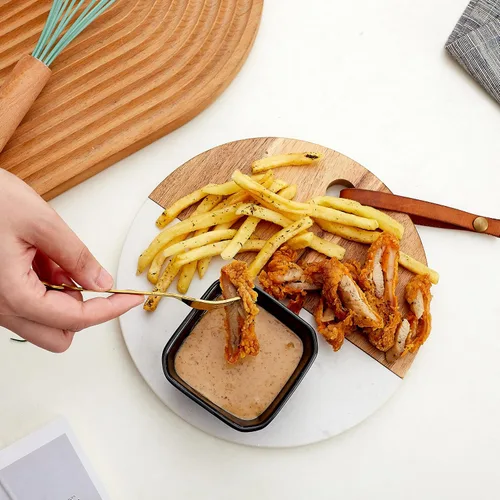 Miniatura 7 de Juego de cuencos de cerámica de 6,3 onzas de porcelana pequeños pequeños platos cuadrados para salsa de soja, buenos para salsa de tomate, soja