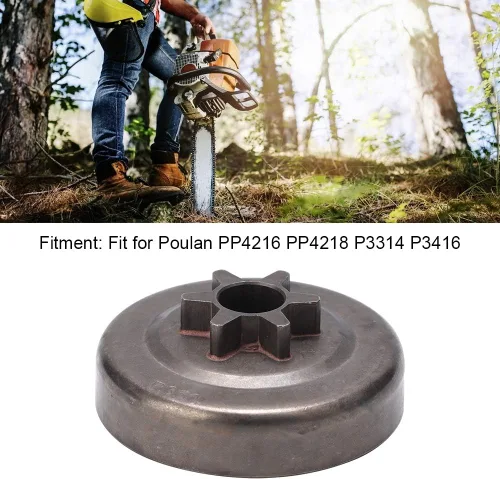 Miniatura 9 de Tbest Poulan - Tambor de motosierra de 42Cc, tambor de embrague de motosierra de 38 pulgadas, repuesto para Poulan Pp4216 Pp4218 P3314 P3416 piñón