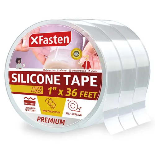 Miniatura 16 de XFasten Cinta autoadhesiva de silicona, para fusión 1 pulgada X 36 pies, Azul