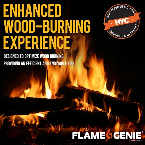 Miniatura 6 de Flame Genie Rejilla de chimenea de hierro fundido resistente, espacio libre de 1 ½ pulgadas, 15 pulgadas
