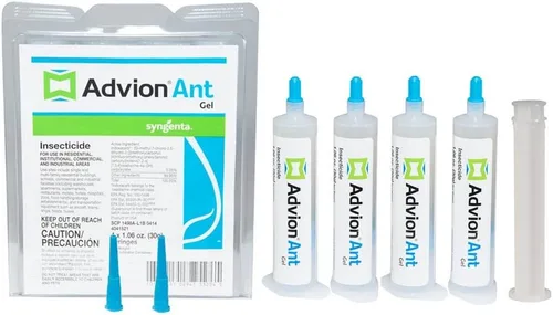 Miniatura 3 de Advion Ant Gel Bait, 4 tubos x 1.06 oz, 1 émbolo y 2 puntas, cebo eficaz para hormigas, formulado con 0.05% de indoxacarb, uso en interiores