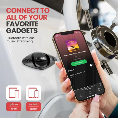 Miniatura 3 de Pyle Amplificador marino automático de 2 canales, 200 vatios RMS 4 OHM estéreo de rango completo con Bluetooth inalámbrico y potente altavoz Prime