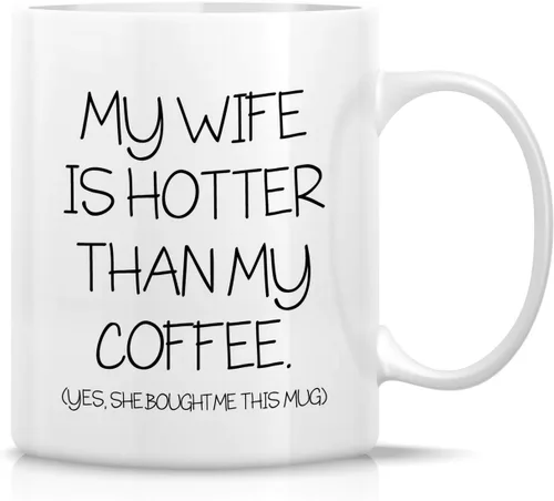 Miniatura 20 de Retreez - Taza divertida con texto en inglés "Once in A While Someone Amazing Comes Along", 325 ml, tazas de café de cerámica, regalos de cumpleaños