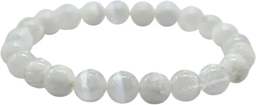 Miniatura 639 de Amazing Gemstone Pulsera de cristal para mujeres y hombres, pulsera de cristal curativo de protección, pulsera elástica con cuentas de piedras