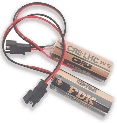 Miniatura 2 de para Fuji FDK CR8.LHC 3V Batería 2600mAh para Fuji FDK CR8.LHC LHC 17450 con enchufe negro