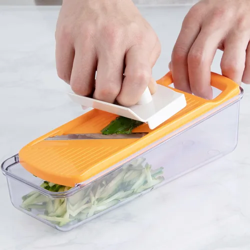 Miniatura 3 de Wahei Freiz ME-7288 - Juego de rebanador, fabricado en Japón, rebanador, Julienne, rallador, pelador, soporte de seguridad, estuche