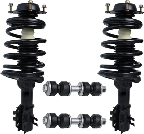 Miniatura 29 de Detroit Axle - Kit de 4 piezas RWD Puntales Delanteros Barras Estabilizadoras para Ford F-150 2021 2022 2023 2024, 2 Puntales con Resorte Helicoidal