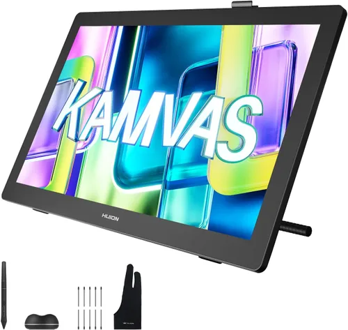 Miniatura 10 de HUION KAMVAS 16 (Gen 3) - Tableta de dibujo con pantalla, tableta gráfica QHD de 15.8 pulgadas 2.5K con vidrio laminado completo antideslumbrante