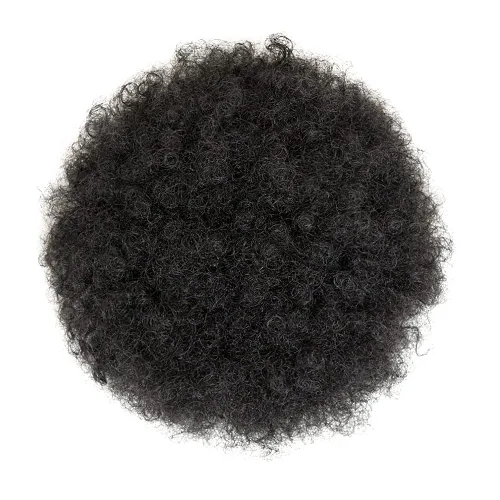 Miniatura 2 de MOONSHOW Extensión de cola de caballo afro con cordón para mujeres negras, extensión de moño corto afro rizado, extensiones de cabello sintético