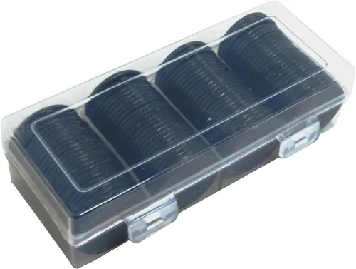 Miniatura 3 de Smartdealspro 100 unidades de 1.260 in/1.26 pulgadas de plástico opaco de aprendizaje de discos, mini fichas de juego de fichas de póquer con caja
