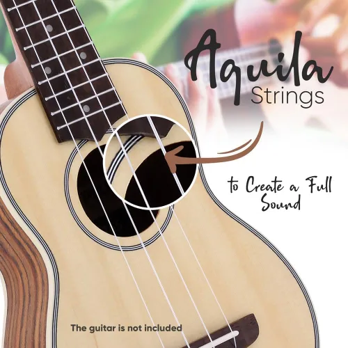 Miniatura 4 de Pyle PRTPGACLS821010 - Juego completo de accesorios de guitarra de 11 piezas, incluye 6 cuerdas de nailon Aquila, cejilla de guitarra, 3 púas