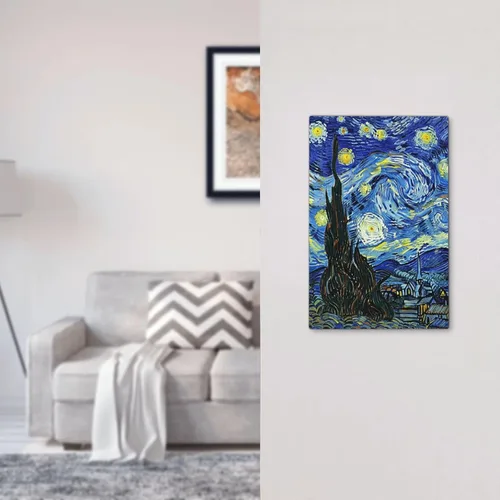 Miniatura 6 de Placa de receptáculo para interruptor basculante de una sola banda, 1 banda Decora GFCI Starry Night Painting Placa decorativa de pared