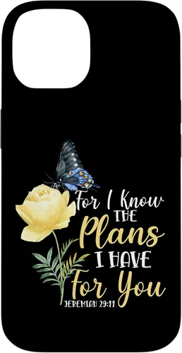 Miniatura 4 de iPhone 16 Christian Bible Verse Butterfly Rose Flower Jeremiah 29:11 Case