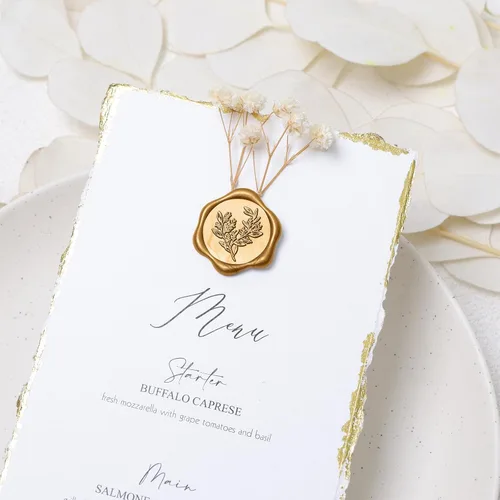 Miniatura 6 de UNIQOOO Adhesivos de sello de cera – (3 diseños en 1 unidad) para invitación de boda, 60 calcomanías autoadhesivas, perfectas para invitación