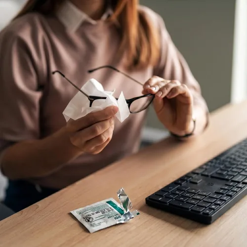 Miniatura 5 de PDI See Clear Toallitas de limpieza de lentes, sin rayas y antiestáticas para gafas, anteojos, lupas y gafas de seguridad, 1 caja de 120 paquetes