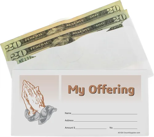 Miniatura 3 de Sobres My Offering Praying Hands, paquete de 200, sobres de banco para cada domingo