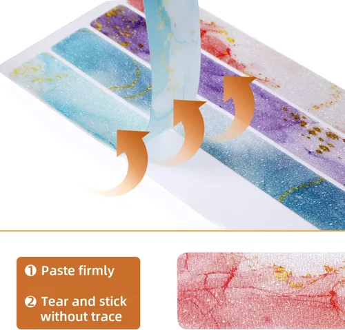 Miniatura 2 de Secopad Tiras de ducha antideslizantes coloridas, 24 unidades, tiras adhesivas para bañera, ducha, escaleras, escaleras