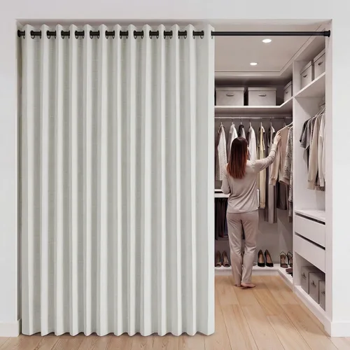 Miniatura 110 de RYB HOME - Cortinas extra largas con bloqueo de luz, persianas opacas insonorizadas para privacidad para cine en casa, oficina, fondo de patio, sala