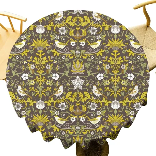 Miniatura 148 de Mantel Floral Retro de Pájaros, Diseño Original Bohemio William Morris Estampado Cubierta de Mesa para Hogar Picnic Fiesta Comedor Cocina William
