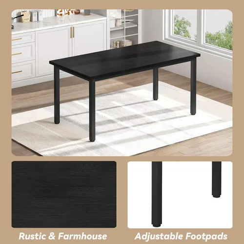 Miniatura 6 de Recaceik - Juego de mesa de comedor para 4, juego de mesa de cocina con 2 bancos de cena, mesa de desayuno de granja para apartamento de espacio