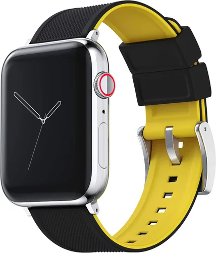 Miniatura 23 de Barton Watch Bands - Extensibles de silicona Elite para reloj - Accesorios y adaptadores negros con deposición física de vapor, de liberación