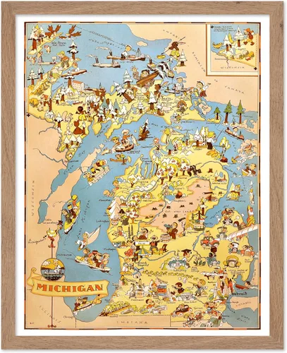 Miniatura 46 de Poster Master Póster retro de viaje con mapa monumental vintage de Florencia, arte italiano, gran regalo para hombres, mujeres, amantes