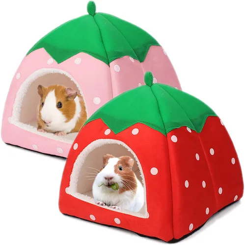 Miniatura 13 de Cama escondida de conejillo de indias, casa de conejo enano, accesorios para cuevas, acogedor escondite para conejito, erizo, hurón, chinchilla