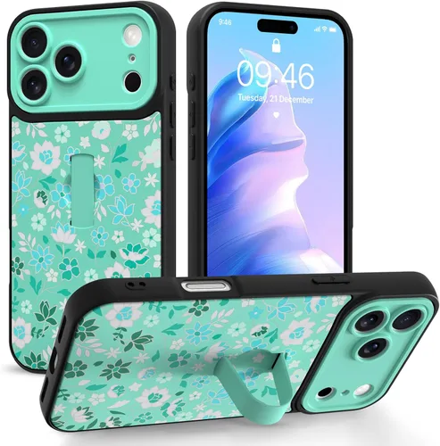 Miniatura 52 de Funda compatible con iPhone 17 Pro Max con correa de mano para los dedos, funda de teléfono con estampado de leopardo y guepardo para mujeres