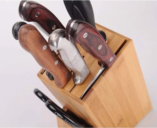 Miniatura 5 de STOBAZA Soporte de bloque de cuchillos para organización de cocina, elegante estante para almacenamiento de cubiertos y utensilios que mantiene tus