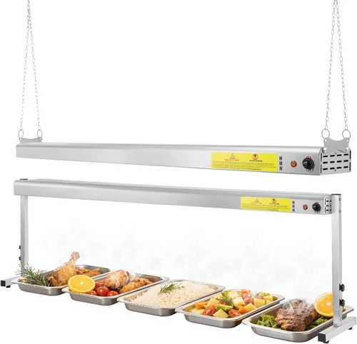 Miniatura 11 de Lámpara de calor de alimentos de 36 pulgadas, calentador de alimentos comercial de 1000 W, calentador de tiras eléctricas, lámpara de calefacción