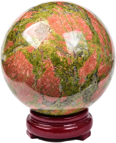 Miniatura 123 de JIC Gem Esfera de cristal de cuarzo Pietersite, bola de cristal decorativa azules y marrones dorados para meditación, decoraciones de mesa