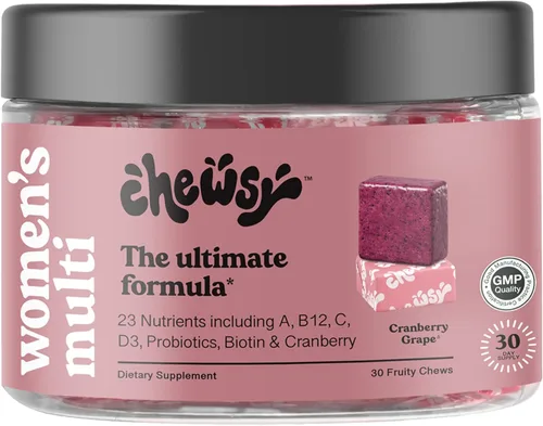Miniatura 3 de Chewsy - Masticables multivitamínicos para mujer - Apoyo inmunológico y energético, vitaminas C, B12, A, D, E, ácido fólico, probióticos, biotina