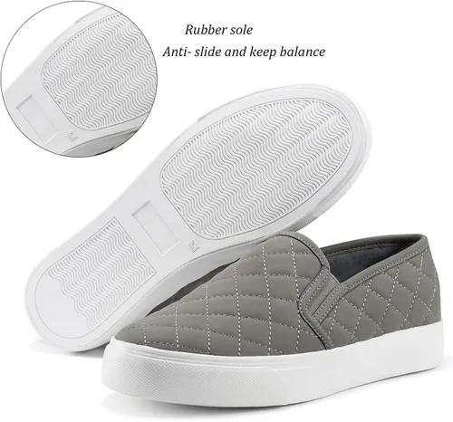Miniatura 4 de JENN ARDOR Zapatos deportivos sin cordones para mujer, zapatos casuales perforadosacolchados, zapatos planos de moda para caminar