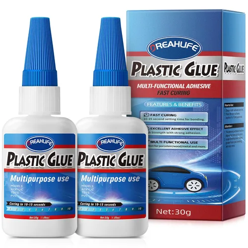 Miniatura 13 de Súper pegamento para reparación de plástico, 30g de pegamento fuerte para plástico, pegamento resistente para acrílico, PLA, juguetes, automóvil