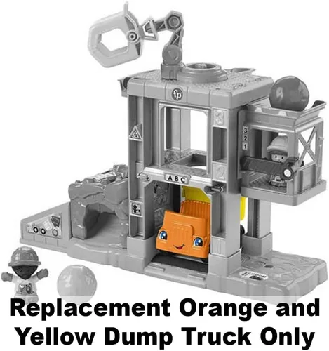 Miniatura 5 de Pieza de repuesto para Fisher-Price Little People Cargar y Aprender Juego de construcción - GWD30 ~ Camión volquete naranja y amarillo de repuesto