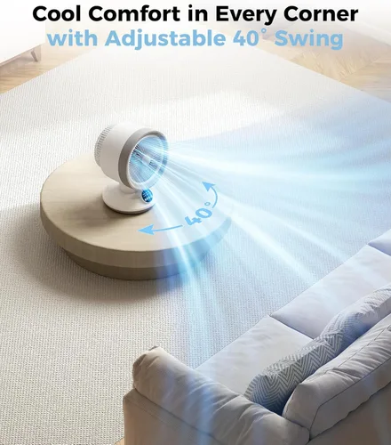 Miniatura 6 de Combo de calentador y ventilador para uso en interiores, ventilador portátil 2 en 1 de calefacción y refrigeración de escritorio de 1500 W