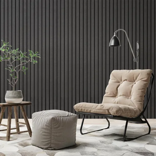 Miniatura 7 de Art3dwallpanels Paquete de 10 paneles acústicos, paneles de pared insonorizados de 48 x 12 x 0.35 pulgadas, autoadhesivos de alta densidad que Negro