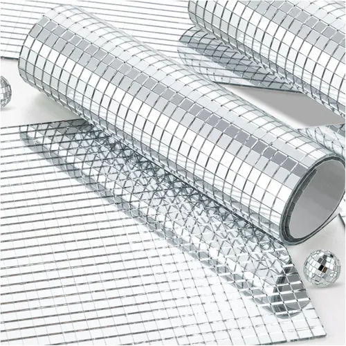 10800 piezas de azulejos de mosaico de espejo, azulejos de disco autoadhesivos de 5 x 5 mm, azulejos de disco de espejo cuadrado, pegatinas de bola
