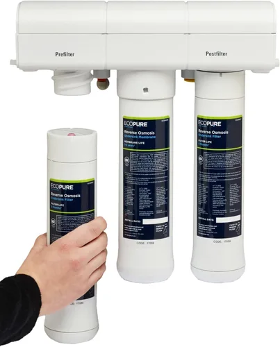 Miniatura 3 de EcoPure ECOROM Reemplazo de Membrana de Ósmosis Inversa – Compatible con ECOP30 y Sistemas Selectos de Kenmore y Brita RO – Filtro Certificado NSF