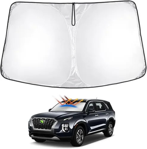 Miniatura 36 de T TGBROS Parasol para parabrisas para Honda Civic 2022-2025 2026, parasol grueso con bloqueo UV y opaca, para privacidad, plegables, 8 accesorios