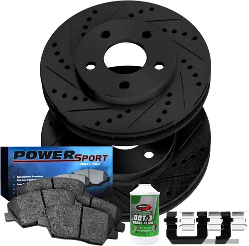 Miniatura 25 de BRAKELABS POWERSPORT Kit de frenos traseros y rotores Pastillas de freno traseras Rotores y pastillas de freno, pastillas y rotores de freno