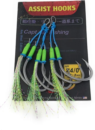 Miniatura 8 de Capt Jay - Ganchos de ayuda de pesca, Jigging Slow Fast Jigs Stinger Hook para bailar y pescar