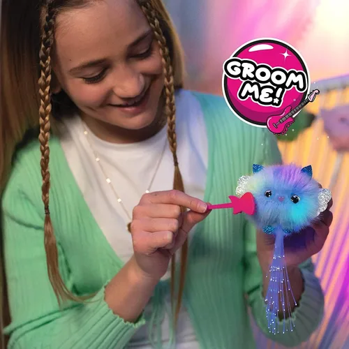 Miniatura 6 de Boom Box - Roxie Lindas mascotas esponjosas de fiesta que parpadean al ritmo de la música Personajes interactivos de juguetes suaves de animales