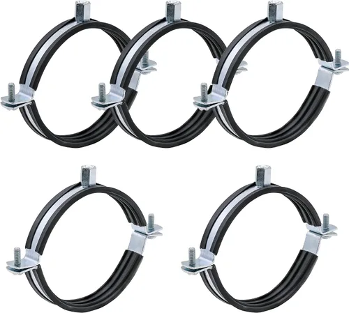 Miniatura 7 de 10 piezas de soporte de tubo de anillo dividido, resistente, ajustable, abrazadera de montaje en pared, soporte de tubería de montaje en techo