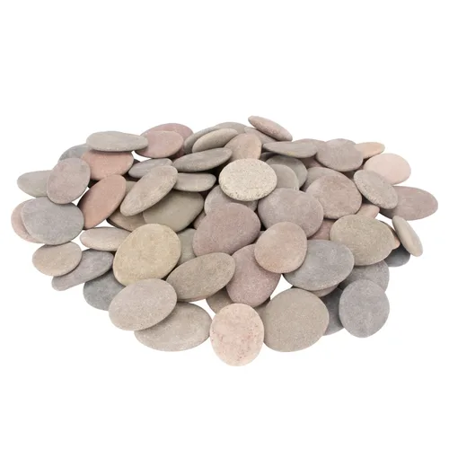 Miniatura 9 de Aproximadamente 100 piezas de rocas para pintar, 2.2"-3.5", planas, suaves - de río, para manualidades, piedras de bricolaje DIY, 18 libras