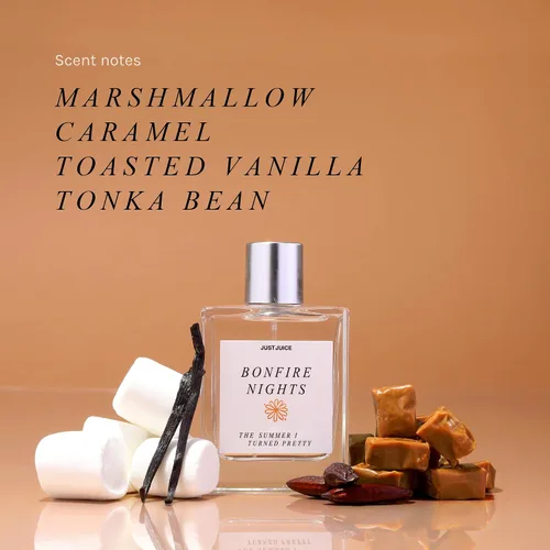 Miniatura 3 de Just Juice - Las noches de hoguera de The Summer I Turned Pretty - Perfume de especias cálidas y vainilla tostada para mujeres y hombres - 0.3 oz