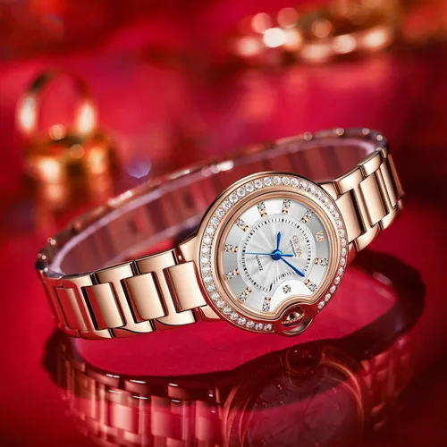 Miniatura 4 de Redhai Women Watches Analog Quartz Watch Mosaic with Diamonds Pearl Bracelet Dress Watch for Female Waterproof Wristwatch with Rhinestones Bracelet