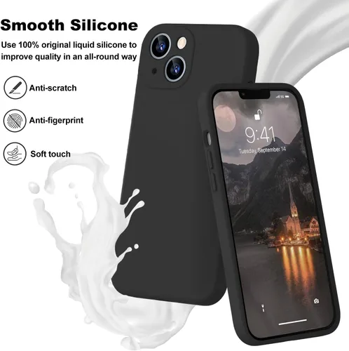 Miniatura 2 de Funda compatible con iPhone 13 de 6.1 pulgadas, de silicona líquida premium [forro de microfibra suave antiarañazos], goma de gel, protección Uva