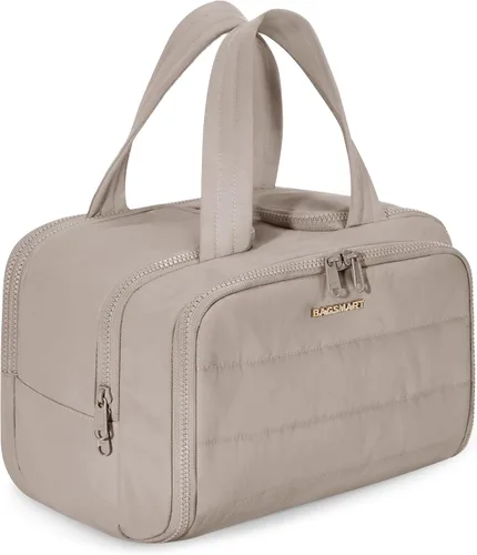 Miniatura 19 de BAGSMART Bolsa de Aseo de Viaje, Bolsa de Aseo Resistente para Mujeres, Bolsas de Aseo Ampliamente Abiertas y Esponjosas para Viajar, Organizador